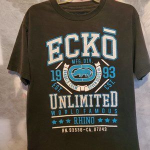 Vintage 1993 Ecko Unlimited Mens Medium Black Tee Shirt